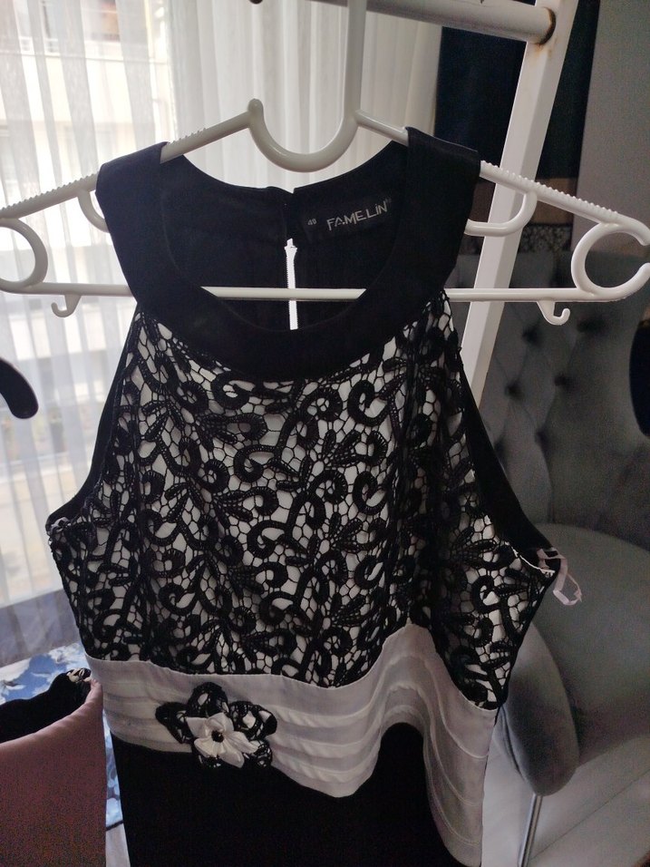 ABİYE Dantel Detaylı Siyah - Görsel 2