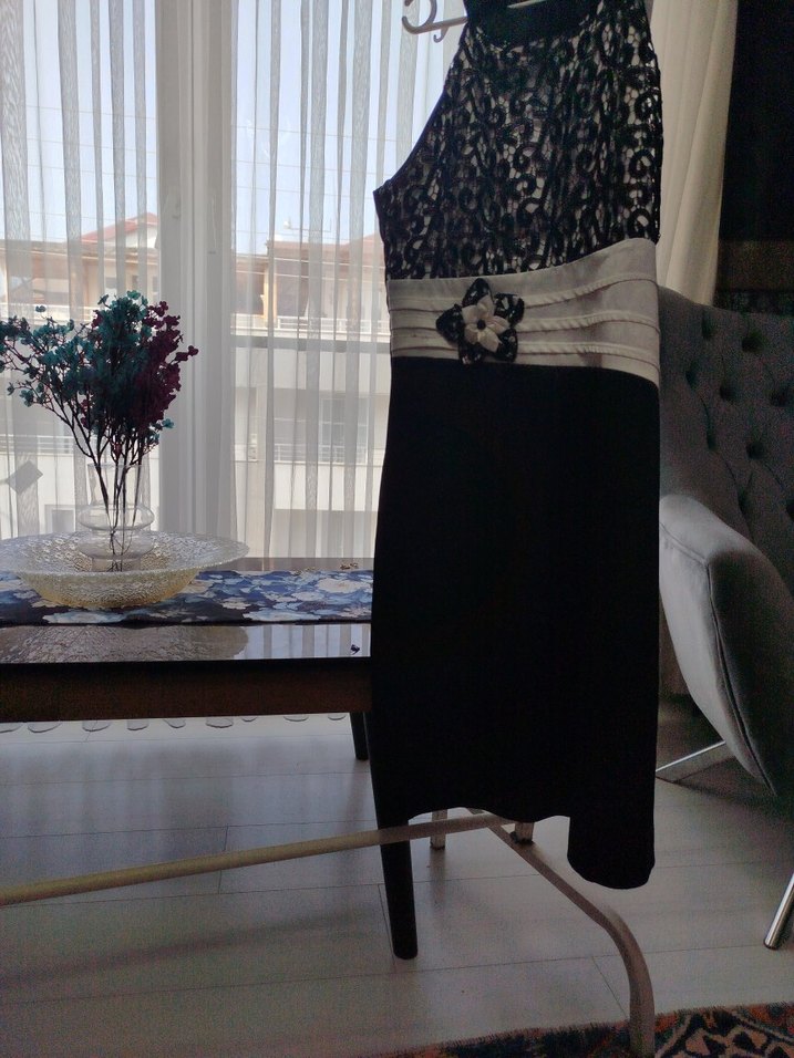 ABİYE Dantel Detaylı Siyah - Görsel 4