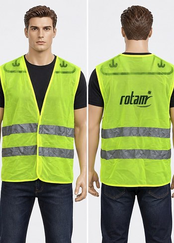 Diğer Rotam Neon Sari Yuksek Gorunurluk Yelegi
