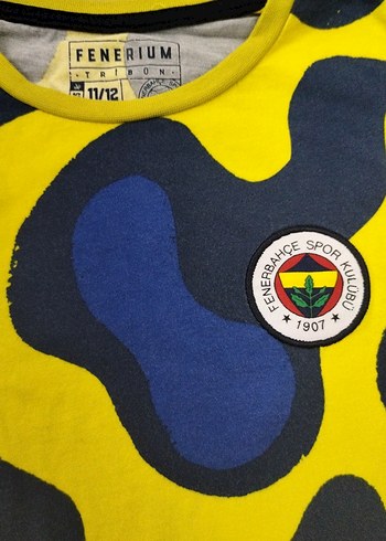 Fenerium Erkek Çocuk Sarı Batik Desenli Tişört