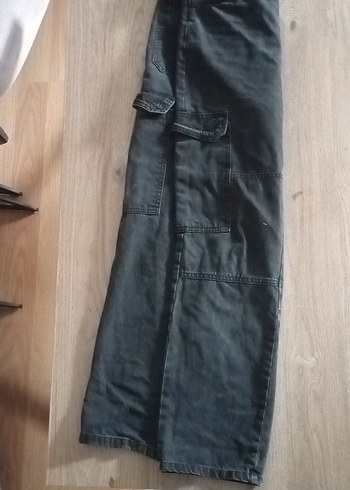 Defacto Kadın Siyah Bol Kesim Midi Kot Pantolon
