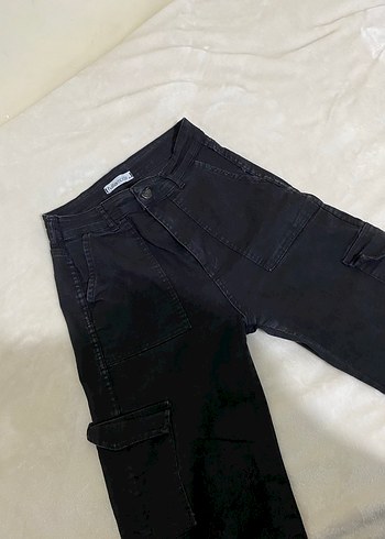 36 Beden siyah Renk Siyah Kadın Midi Boy Denim Jean