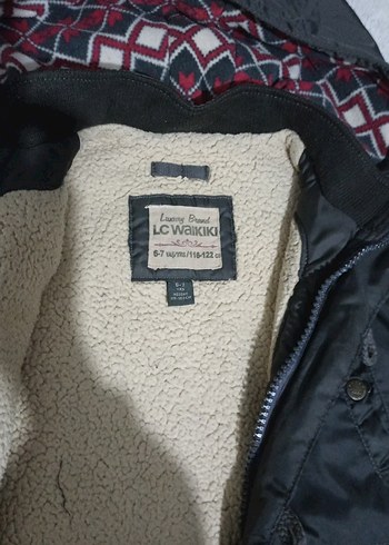 Erkek Çocuk haki Kürklü Street Wear Kaban - Görsel 2