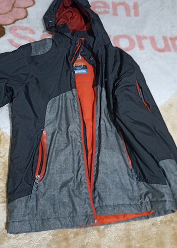 Gri Fermuarlı Erkek çocuk Kayak Ceketi - Görsel 4