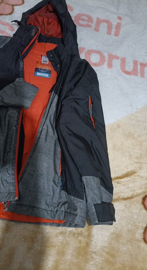 Gri Fermuarlı Erkek çocuk Kayak Ceketi - Görsel 3