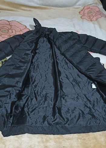 Siyah, Kürklü, Uzun Kadın Kışlık mont - Görsel 4