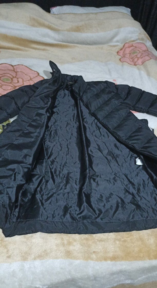 Siyah, Kürklü, Uzun Kadın Kışlık mont - Görsel 4