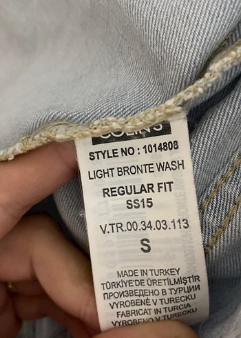 s Beden Düğmeli Mavi Denim Kadın Ceket