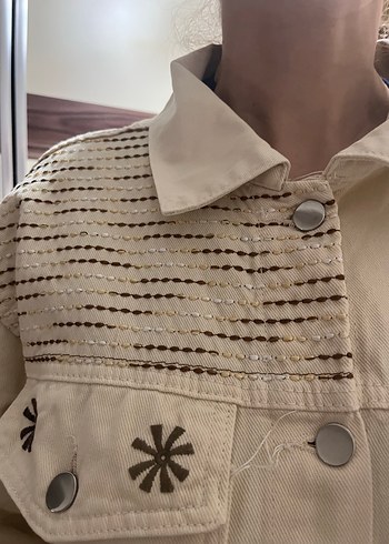 Diğer Düğmeli Kadın Denim Ceket