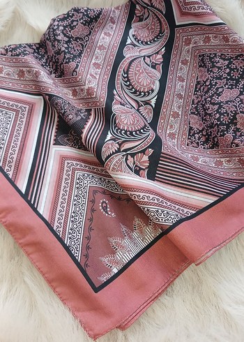 pamuklu desenli şal - Görsel 5