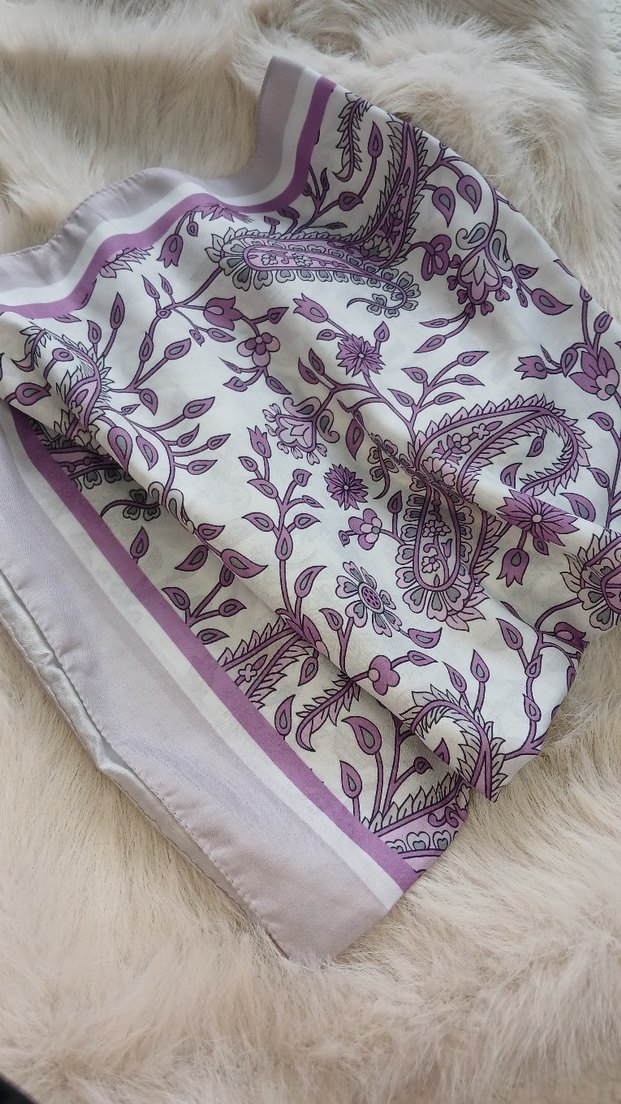 pamuklu desenli şal - Görsel 2