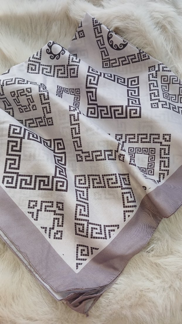 pamuklu desenli şal - Görsel 4