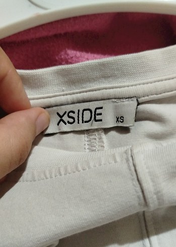 xs Beden Kadın beyaz Kısa Kollu Crop Top