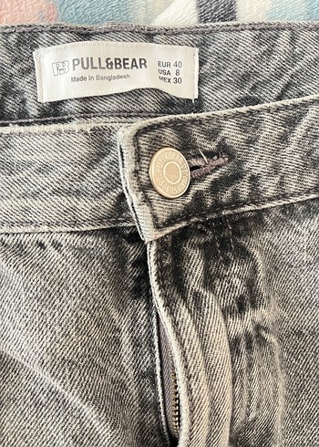 Kadın Gri Batik Desenli Straight pantolon - Görsel 2