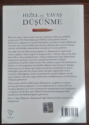 Hızlı ve Yavaş Düşünme - Daniel Kahneman