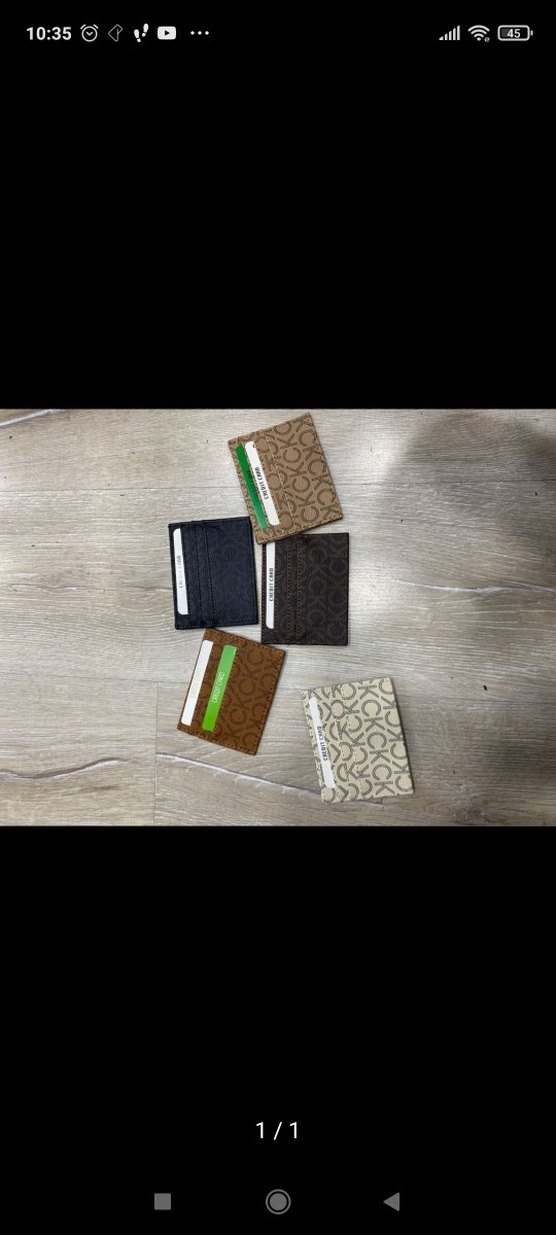 Minimalist Desenli Siyah Deri Kadın Cüzdan - Görsel 2