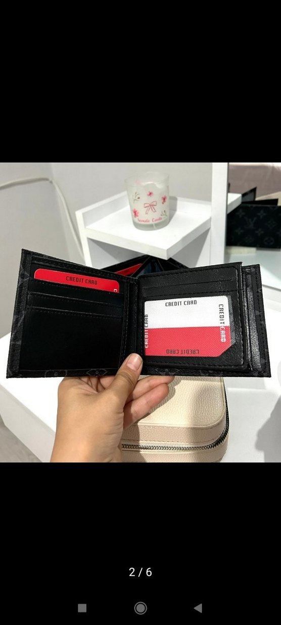 Louis Vuitton Siyah Baskılı Erkek Cüzdan - Görsel 5