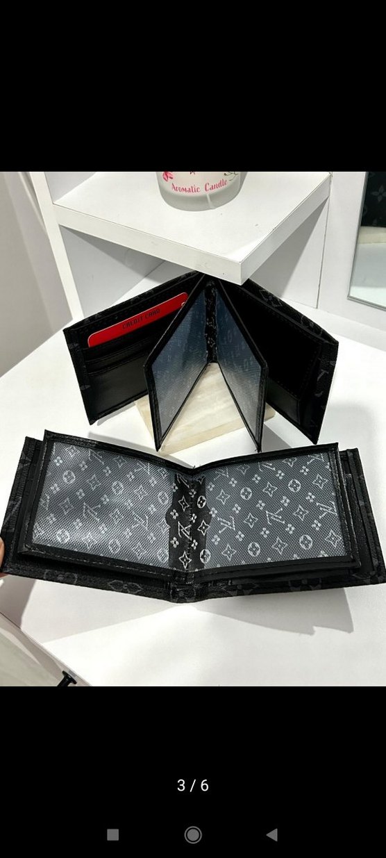 Louis Vuitton Siyah Baskılı Erkek Cüzdan - Görsel 4