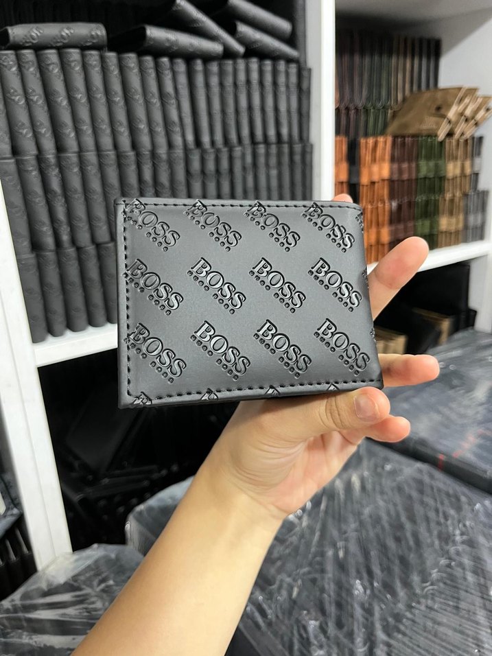 BOSS Siyah Baskılı Erkek Cüzdan - Görsel 3