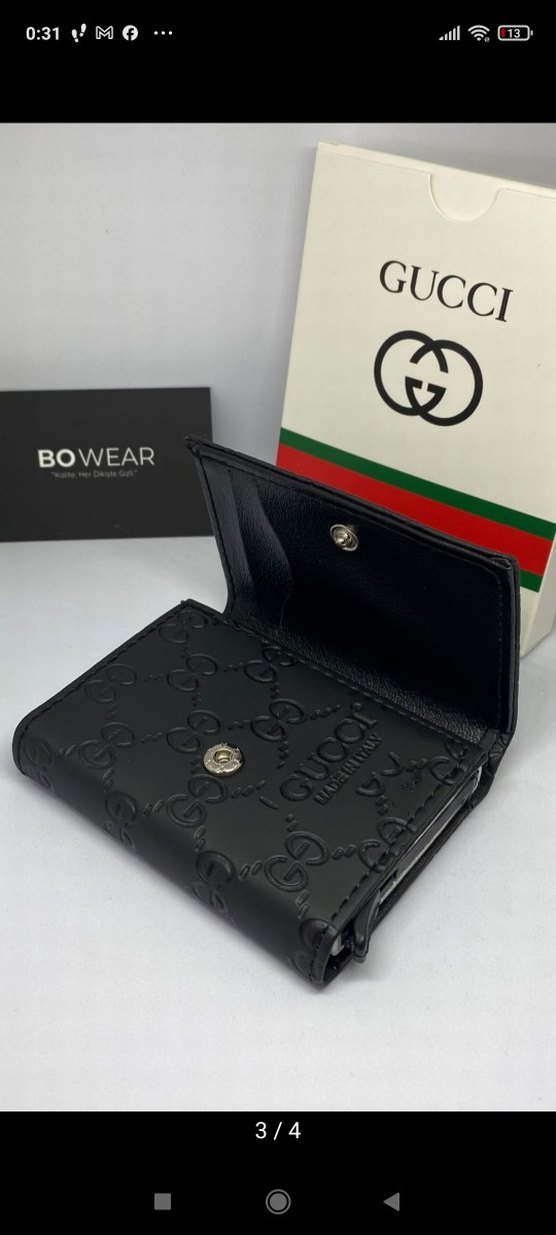 Gucci Siyah Desenli Erkek Cüzdanı - Görsel 4