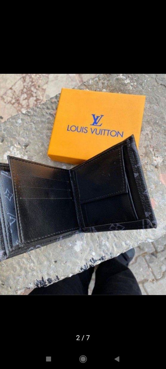Louis Vuitton Siyah Desenli Erkek Cüzdanı - Görsel 2