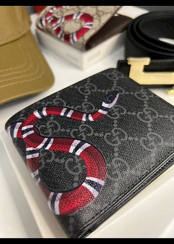 Erkek Çok Renkli Yılan Desenli Cüzdan - Görsel 4