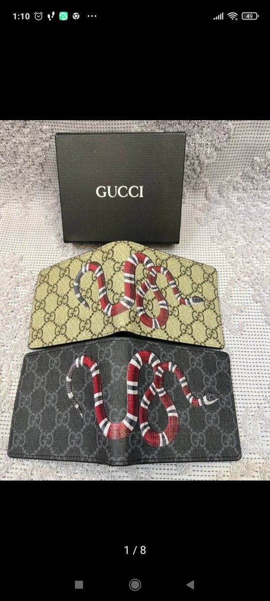 Erkek Çok Renkli Yılan Desenli Cüzdan - Görsel 2