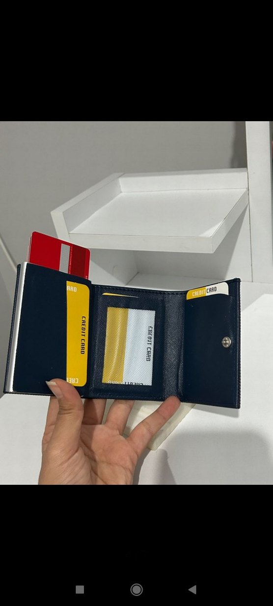 Lacivert Baskılı Erkek Cüzdan - Görsel 3