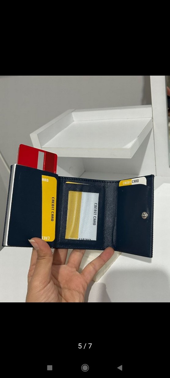 Lacivert Baskılı Erkek Cüzdan - Görsel 4