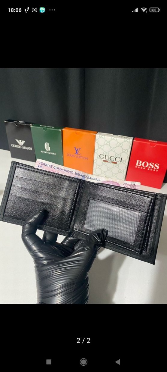 BOSS Siyah Baskılı Erkek Cüzdan - Görsel 2