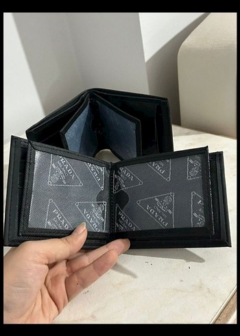 Prada Siyah Baskılı Erkek Cüzdan - Görsel 2
