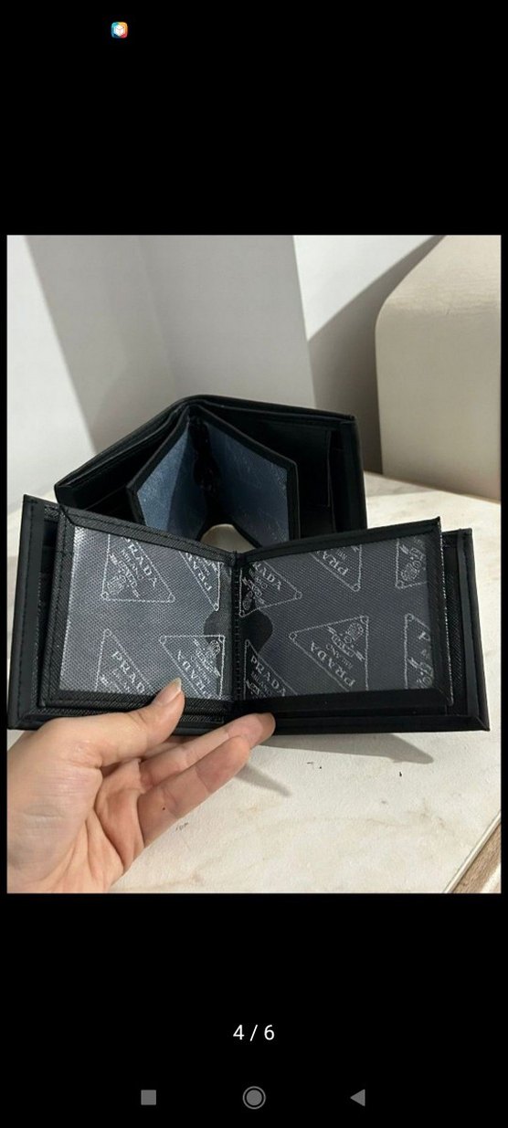 Prada Siyah Baskılı Erkek Cüzdan - Görsel 2