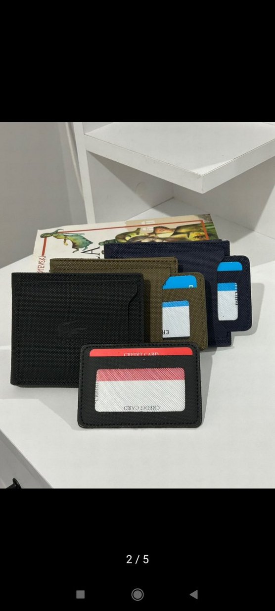 Minimalist Baskılı Çok Bölmeli Erkek Cüzdan - Görsel 2