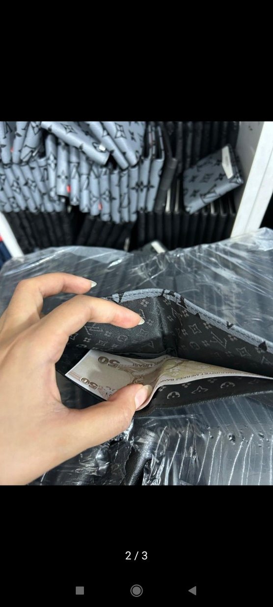 Gri Baskılı Erkek Cüzdan - Görsel 2