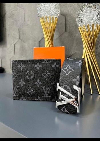 Gri Baskılı Cüzdan ve Kemer Seti - Görsel 6