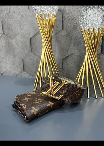 Baskılı Kahverengi Çocuk Cüzdanı ve Kemer - Görsel 2