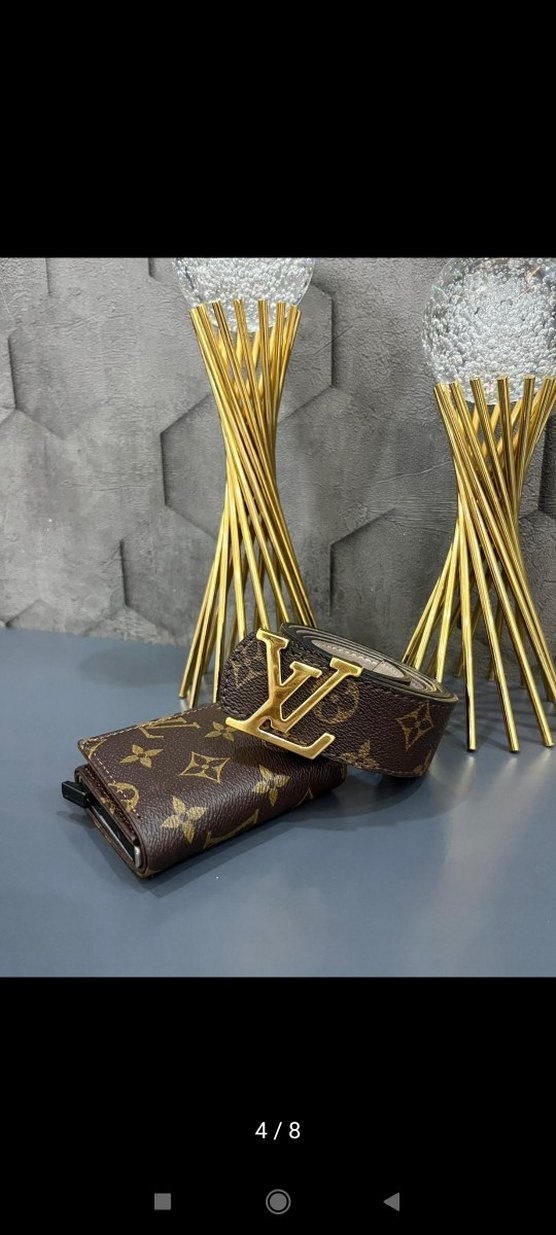 Baskılı Kahverengi Çocuk Cüzdanı ve Kemer - Görsel 2