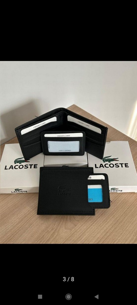 Lacoste Erkek Deri Cüzdan Siyah - Görsel 4