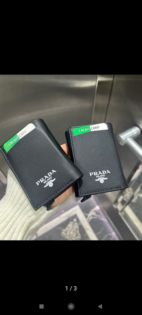 Prada Siyah Erkek Cüzdanı - Sokak Stili - Görsel 4