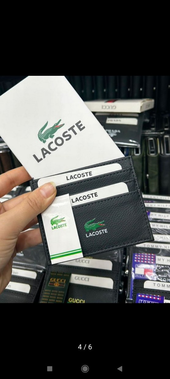 Lacoste Siyah Erkek Kartlık Cüzdan - Görsel 2
