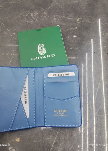 Maison Goyard Goyard Acik Mavi Deri Cuzdan