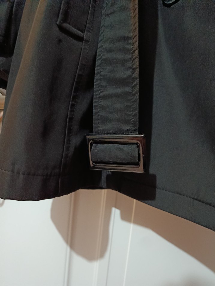 Siyah Kadın Trençkot - Görsel 5