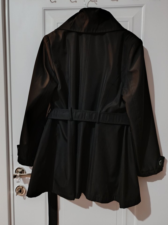Siyah Kadın Trençkot - Görsel 2