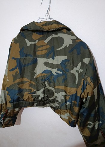 Kadın Kamuflaj Desenli Kısa Ceket - Görsel 5