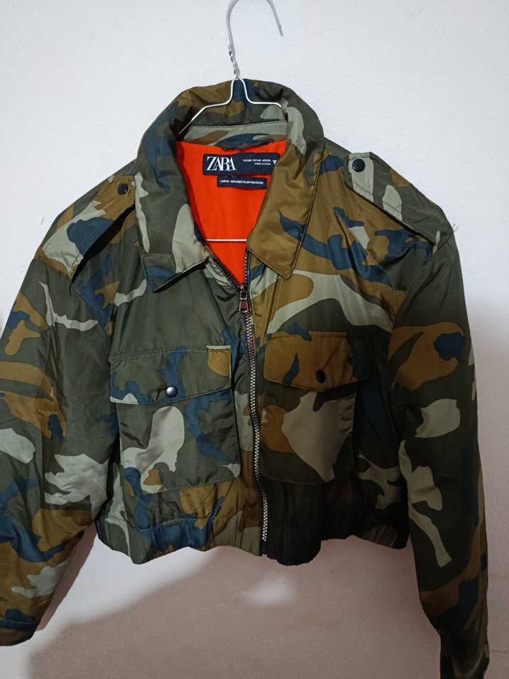 Kadın Kamuflaj Desenli Kısa Ceket - Görsel 2