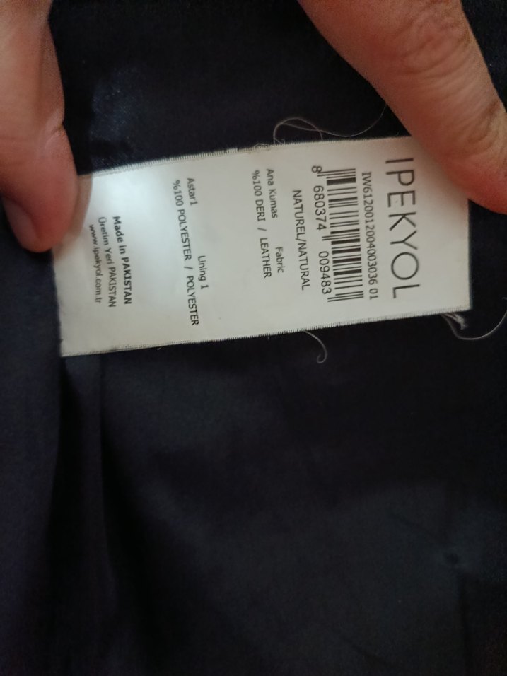 Kahverengi Deri Biker Kadın Ceket - Görsel 3