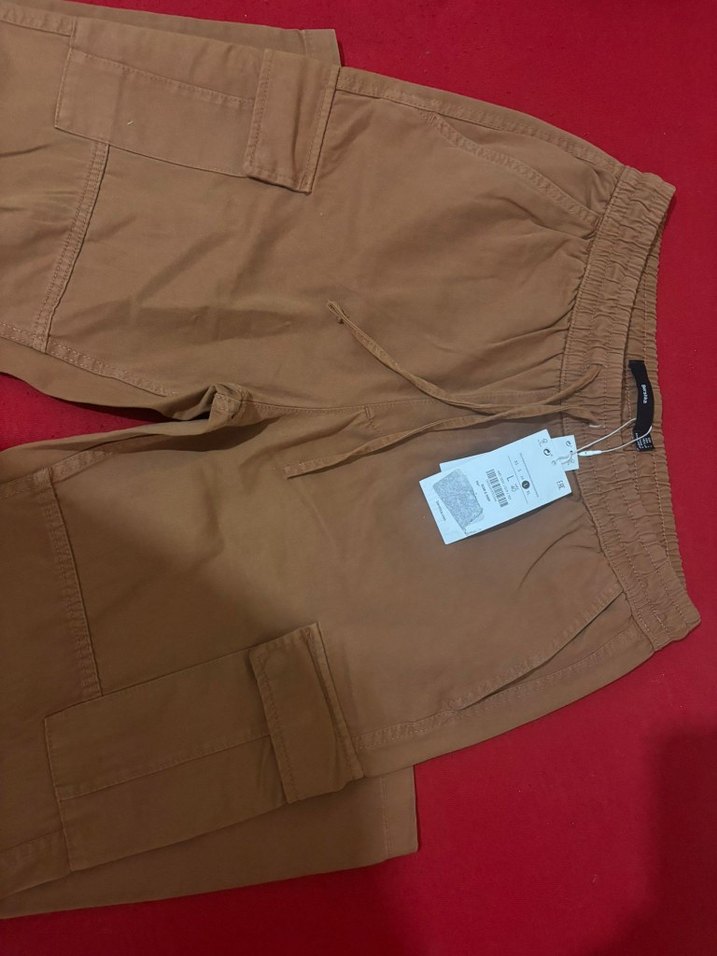 Bershka Kahverengi Erkek Rahat Pantolon - Görsel 4