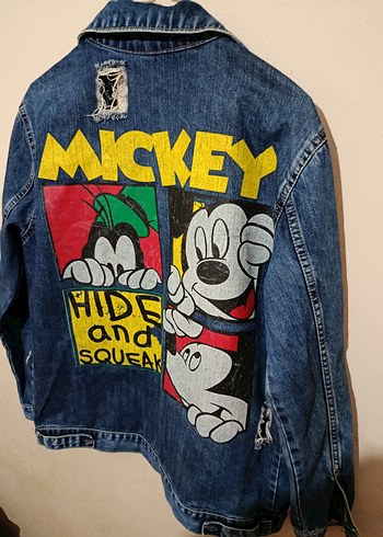 Düğmeli Yırtık Detaylı Kadın Kot Ceket - Görsel 4