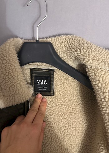 Zara Kahverengi Deri Erkek Çocuk Biker Ceket