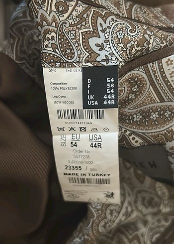 Bej Düğmeli Erkek Takım Ceket - Görsel 9